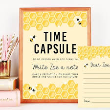 7 memorable time capsule ideas easy guide of how to make time capsule forcouples bee birthday party bee themed birthday party 1st birthday party for girls