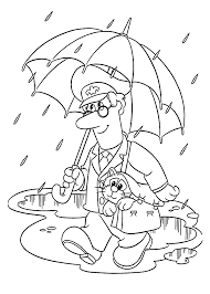 For posting your colorings on… Postman Pat In The Rain Coloring Pages For Kids Printable Free Cartoon Coloring Pages Postman Pat Coloring Pages For Kids
