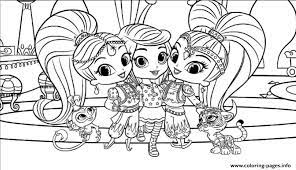 Set off fireworks to wish amer. Leah Shimmer And Shine Coloring Pages Printable