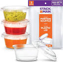 Amazon.com: [200 Sets - 2 oz.] Small Plastic Containers with Lids ...