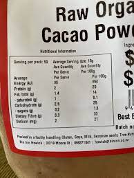 Raw Organic Cacao Powder Bin Inn Wholefoods And Specialities Groceries 500g