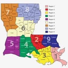 Various recent louisiana state maps from the louisiana department of transportation's website may be found by clicking here and selecting the desired map. Ldh Administrative Regions Map Louisiana School Parish Map Png Image Transparent Png Free Download On Seekpng