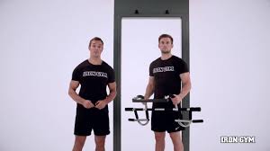 upperbody workout bar set up iron