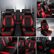 11pcs Leather Deluxe Car Full Surround Seat Covers Cushion Protector Universal For Five Seats In 2020 Leather Car Seat Covers Car Interior Upholstery Leather Car Seats
