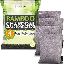 Amazon Com Basic Concepts Bamboo Charcoal Air Purifying Bags 4 Pack Charcoal Bags Odor Absorber For Home And In 2020 Air Purifying Bag Charcoal Bags Charcoal Odor