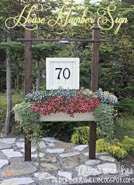 House Number At End Of Driveway House Number Sign Alderberry Hill House Numbers Diy Flower Boxes House Number Sign