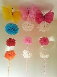 Details About Party Hanging Ceiling Decorations Tissue Paper Pom Poms Birthday Party Hang From Ceiling Decor Paper Pom Poms Tissue Paper Flowers