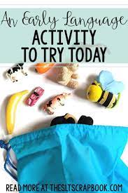 Click on the title to be view and download! What S In The Bag A Fun Early Language Activity Speech Therapy Activities Preschool Play Therapy Activities Language Development Activities