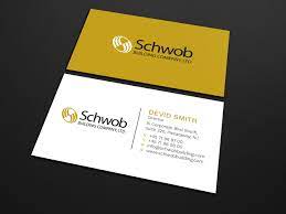It's suitable for corporate businesses, agencies, retails, photographers, artists, designers, and even freelancers. Fett Ernst Construction Company Visitenkarten Design Fur Schwob Building Company See Card Example Von Tripti Ranjan Gain Design 17048883