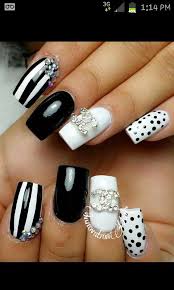 Black And White Nail Art Ideas Black White Chanel Chanel Nails Design Chanel Nails Black And White Nail Designs