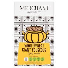 This healthy roasted butternut squash filled with giant couscous and veggies is a perfect dish for warming up a rainy day. Merchant Gourmet Wholewheat Giant Couscous Ocado