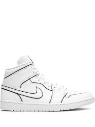 Women S Air Jordan 1 Mid Black White Noble Red Jordan Air Jordan 1 Sneakers In 2020 Air Jordans Women S Designer Trainers Sneakers