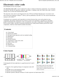 Wiring colours | electrical wire colour coding standards. Electronic Color Code