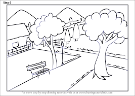 How to draw a beautiful garden scenery. Learn How To Draw A Garden Scenery Scenes Step By Step Drawing Tutorials