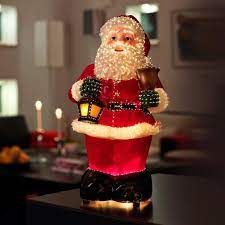 freundlicher weihnachtsmann in fiberoptik 41 5cm von konstmide christmas christmas fiberoptik fr decorations scandinave christmas information fibre optics