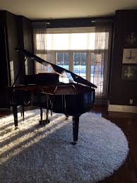 Placing Piano Legs On Carpet Or On Piano Coasters Will Save Hardwood Floors From Being Damaged By The Weigh Grand Piano Room Music Studio Room Piano Room Decor