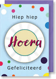 Bol Com 6x Dubbele Wenskaart Met Envelop Gefeliciteerd Hiep Hiep Hoera 11 5 X 17 Cm