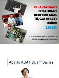 Pelaksanaan penilaian bilik darjah dalam kalangan gurupendidikan… documents. 8 Pelaksanaan Kbat Dalam Sains