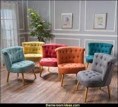 Tufted Fabric Accent Chairs Fun And Funky Cute And Colorful Chic And Trendy Decorating Ideas U Furniture Living Room Chairs Accent Chairs For Living Room