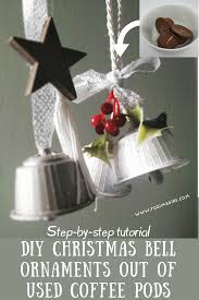 Sachê de guardanapo para philips senseo (homemade coffee pods diy). Diy Christmas Bell Ornaments Out Of Used Coffee Pods Posimagine