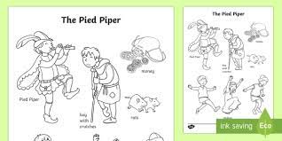 Color in this picture of an pied flycatcher and others with our library of online coloring pages. The Pied Piper Words Colouring Sheet
