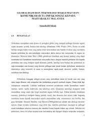Apakah kesan yang dapat kita kenal pasti terhadap globalisasi dalam pendidikan? Globalisasi Dan Teknologi Maklumat Dan K 1