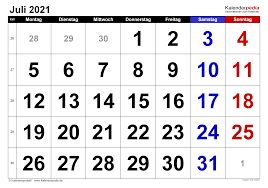 Laden sie den kalender 65ms für juni 2021 herunter. Kalender Juli 2021 Als Pdf Vorlagen