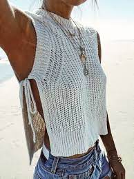 Curated finds for you · up to 70% off · zulily official site Summer Knit Blouse Boho Top Silk Top Knit Crop Top In Boho Style Summer Sweater Summer Knit Top Minimalist Clothes Summer Blouse Women S Clothing Clothing Valresa Com
