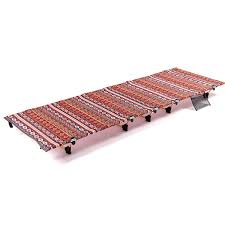 Outdoor Folding Camping Mat Single Bed Portable Aluminium Alloy Sleeping Bed,  Size: 180x61x14cm (Red)