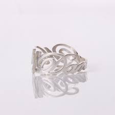 Any Name Rings Personalized Silver Rings Custom Gold Plated Rings Stackable Rings Bridal Rings Made To Order
