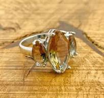 Natural Zultanite Three Stone Ring | Handmade Turkish 925 Sterling Silver |  Elegant Gift for Her