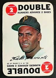 1968 TOPPS GAME ROBERTO CLEMENTE #6, PIRATES HOF