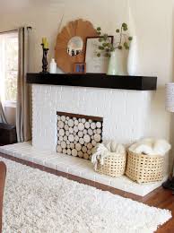 Birch Logs For Fireplace Fake A Stack Of Wood Logs In Your Fireplace Chimney Decor Fireplace Cover Diy Fireplace