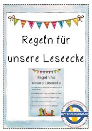 Regeln Fur Die Leseecke Unterrichtsmaterial In Den Fachern Deutsch Fachubergreifendes In 2020 Leseecke Lesen Regeln Furs Klassenzimmer