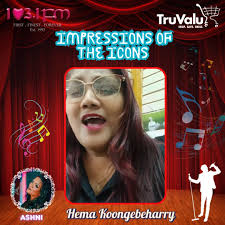 Hema Koongebeharry gives us her best Ashni as she enters the 103.1FM  Impressions of the Icons, sponsored by Tru Valu Supermarket! , Do you want  to enter? Give us your best impression of one of these ...