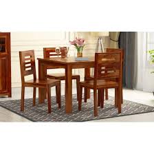 Our solid wood dining tables are handcrafted in vermont and guaranteed to last a lifetime. Woodrylen Solid Wood Dining Table 4 Seater Four Seater Dinning Table With Chairs Dining Room Set Sheesham Wood Honey Finish Amazon In Home Kitchen