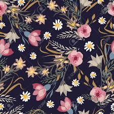 Shop while they're still in stock. Seamless Pattern With Small Flowers On A Dark Background Modern Fashionable Floral Texture For Fabric Wallpaper Interior Tiles Print Textiles Packaging And Various Types Of Design Trendy Floral Background Vector Illustration Royalty