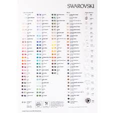 swarovski color chart beads colour chart