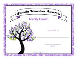 It involves some research time you did everything that was promised and more. Family Reunion Family Clown Printable Certificate