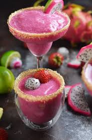 Strawberry Dragon Fruit Margaritas Host The Toast Recipe Margarita Recipes Fruit Margarita Dragonfruit Recipes