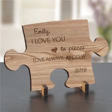 Engraved Love You To Pieces Wood Puzzle Piece Christmas Gifts For Girlfriend Love You To Pieces Diy Gifts For Him