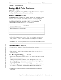 Pass out blank scavenger hunt worksheets to the students. Section 22 4 Plate Tectonics