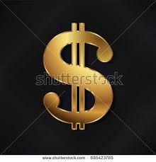 Golden Dollar Symbol Gold Colored Symbols Gold Color Vector