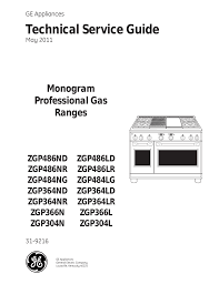 Metal and glass any type of cookware will work in your convection oven. 31 9216 Monogram Prof Gas Ranges Manualzz