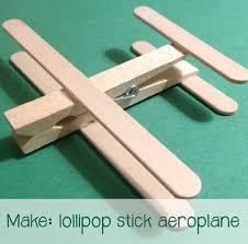 Make Lollipop Stick Aeroplane Plane Crafts Lollipop Sticks Craft Stick Crafts