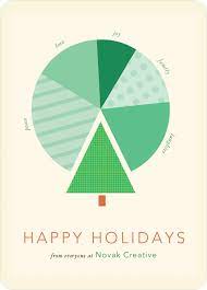 The holidays should be special every year, so it's important to send your friends and distant family members a holiday card that will really impress. Tree Pie Chart For Business Holiday Cards Holiday Card Design Inspiration Holiday Design Card Business Holiday Cards