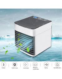 Its power is supplied by the usb port. Mini Air Conditioner Fan Usb Cooler Small Cooling Circulator For Home Dormitory Office Room Desktop Table Use Portable Chaysay Pk