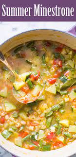 Summer Minestrone Soup Recipe Summer Minestrone Soup Recipe Minestrone Soup Recipe Delicious Soup