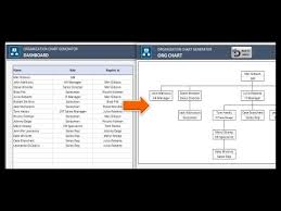 advanced automatic organizational chart generator excel template