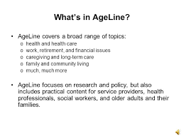 Maybe you would like to learn more about one of these? Using Aarp S Ageline Database Gateway To Aging Literature Michael D Melinchok Phd Senior Editor Ageline Database Aarp Research Ppt Download